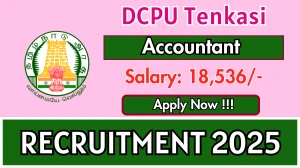 DCPU Tenkasi Accountant Recruitment 2025 – Apply Offline  for 01 Posts