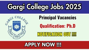 Delhi University Gargi College Principal Recruitment 2025 - Apply Online Delhi University Gargi College Principal Recruitment 2025 - Apply Online