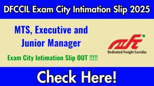 DFCCIL CBT-II Exam City Intimation Slip 2025 Out – Download Link Here DFCCIL CBT-II Exam City Intimation Slip 2025 Out – Download Link Here