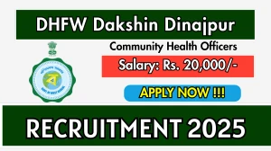DHFW Dakshin Dinajpur CHO Recruitment 2025 - Apply Online for 38 Posts DHFW Dakshin Dinajpur CHO Recruitment 2025 - Apply Online for 38 Posts