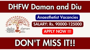 DHFW Daman and Diu Anaesthetist Recruitment 2025 - Apply Offline