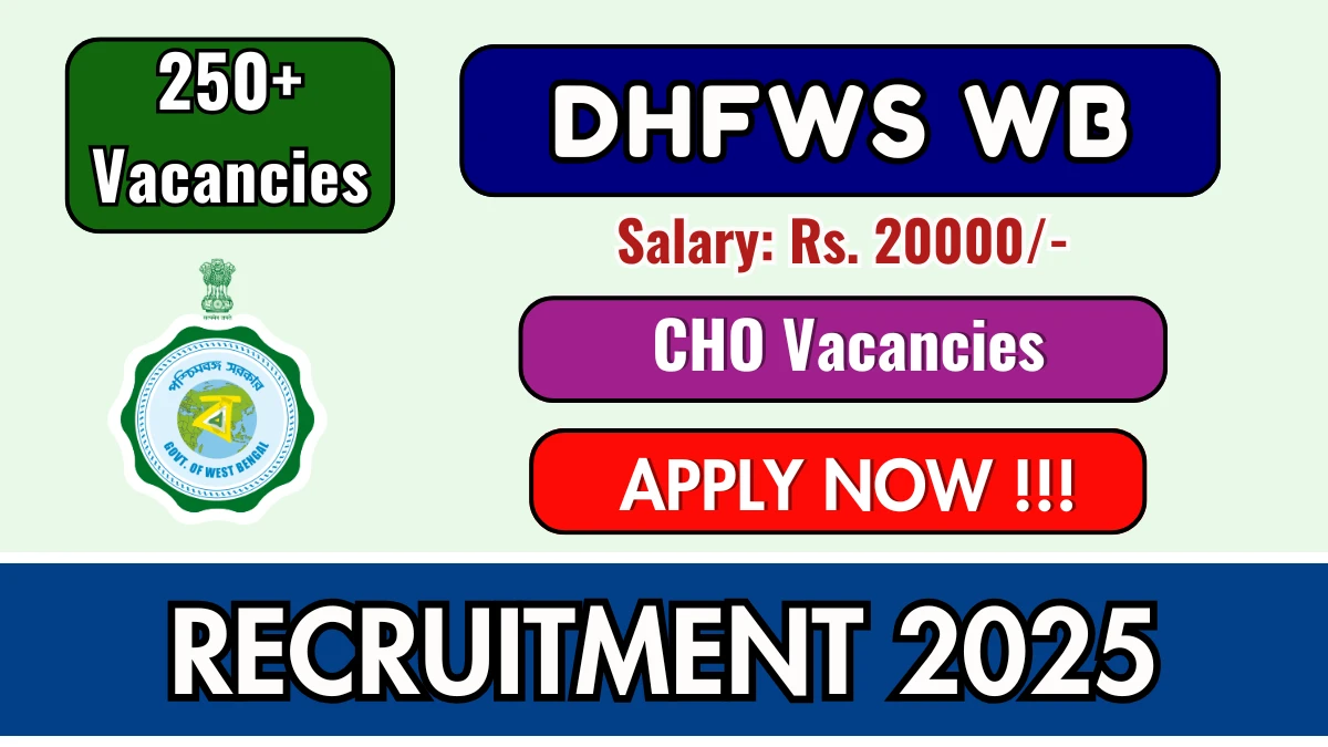 DHFWS Murshidabad CHO Recruitment 2025 – Apply Online for 273 Posts