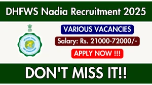DHFWS Nadia Recruitment 2025 - Apply Online for 05 Medical Officer, Staff Nurse and More Posts DHFWS Nadia Recruitment 2025 - Apply Online for 05 Medical Officer, Staff Nurse and More Posts