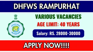 DHFWS Rampurhat Recruitment 2025 - Apply Offline for 03 Psychiatric Nurse and Psychologist Posts DHFWS Rampurhat Recruitment 2025 - Apply Offline for 03 Psychiatric Nurse and Psychologist Posts