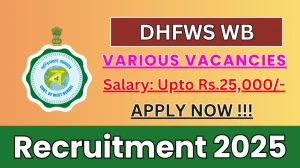 DHFWS WB Recruitment 2025 - Apply Online for 40 Staff Nurse, ANM and More Posts