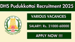 DHS Pudukkottai Recruitment 2025 - Apply Offline for 01 Quality Manager, HMIS IT Coordinator Posts DHS Pudukkottai Recruitment 2025 - Apply Offline for 01 Quality Manager, HMIS IT Coordinator Posts