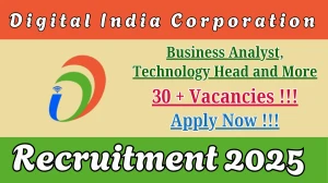 Digital India Corporation Recruitment 2025 - Apply Online for 32 Business Analyst, Technology Head and More Posts Digital India Corporation Recruitment 2025 - Apply Online for 32 Business Analyst, Technology Head and More Posts