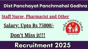 Dist Panchayat Panchmahal Godhra Recruitment 2025 - Apply Online for 17 Staff Nurse, Pharmacist and Other Posts