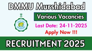 DMMU Recruitment 2025 - Apply Offline for 03 Murshidabad Social lnclusion, Marketing and More Posts