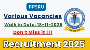 DPSRU Recruitment 2025 – Walk in for 03 Research Associate, Lab Technician and More Posts