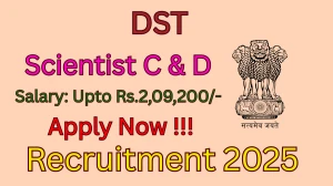 DST Scientist Recruitment 2025 - Apply Offline