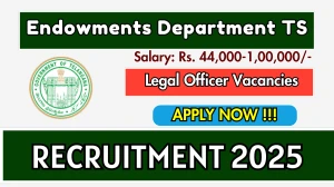 Endowments Department Hyderabad Recruitment 2025 - Apply Offline for Legal Officer, Assistant Legal Officer Posts Endowments Department Hyderabad Recruitment 2025 - Apply Offline for Legal Officer, Assistant Legal Officer Posts
