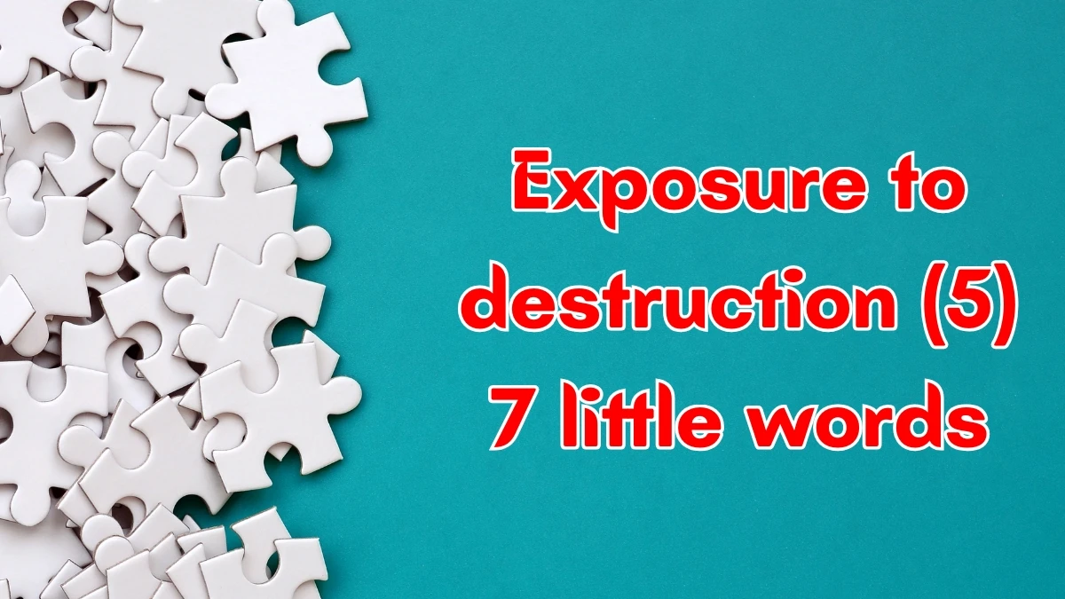 Exposure to destruction 7 Little Words 5 letters Answer