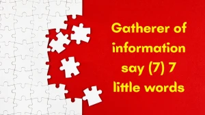 Gatherer of information say 7 Little Words 7 letters Answer