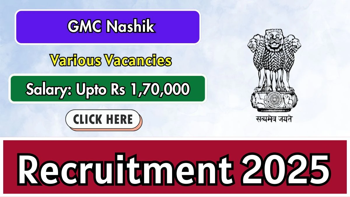 GMC Nashik Recruitment 2025 - Apply Offline for 11 Assistant Professor, Senior Resident Posts