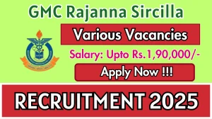 GMC Rajanna Sircilla Recruitment 2025 - Apply Offline for 78 Professor, Senior Residents and More Posts