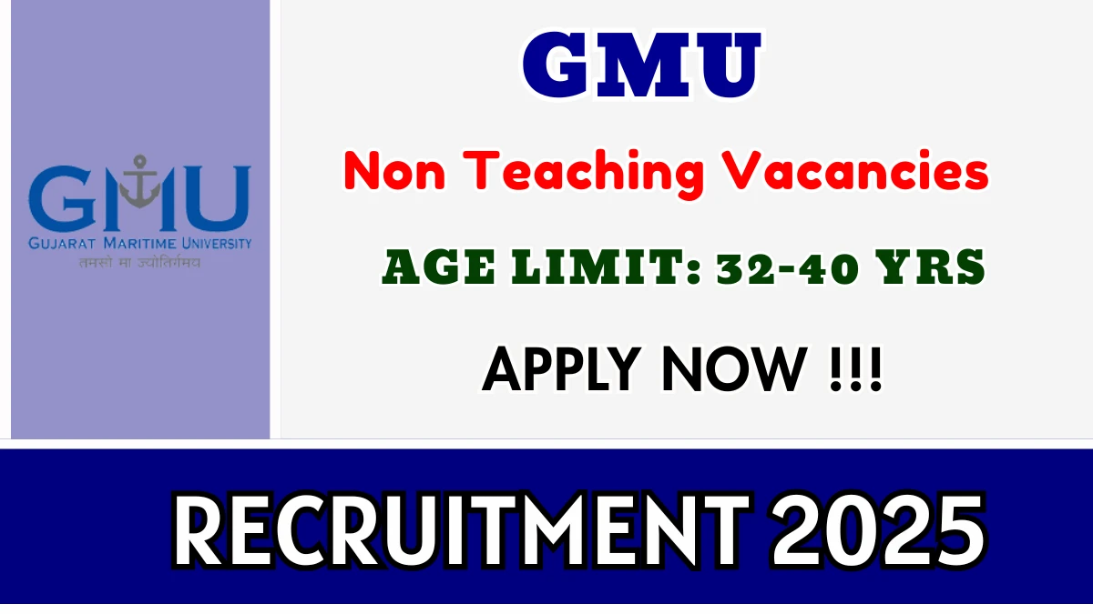 GMU Non Teaching Recruitment 2025 - Apply Offline for 04 Posts