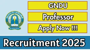 GNDU Professor Recruitment 2025 - Apply Online