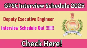 GPSC Deputy Executive Engineer (Civil) Interview Schedule 2025 Released Check Date Details at gpsc.gujarat.gov.in