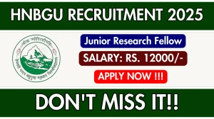 HNBGU Junior Research Fellow Recruitment 2025 - Apply Online HNBGU Junior Research Fellow Recruitment 2025 - Apply Online