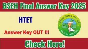 HTET Final Answer Key 2025 OUT – Download Now at bseh.org.in