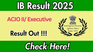 IB ACIO Grade II Executive Result 2025 Out (Direct Link) - Check @mha.gov.in IB ACIO Grade II Executive Result 2025 Out (Direct Link) - Check @mha.gov.in