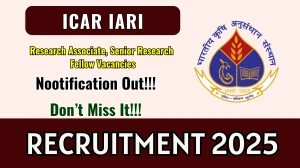 ICAR IARI Recruitment 2025 - Apply Online for 05 Research Associate, Senior Research Fellow Posts ICAR IARI Recruitment 2025 - Apply Online for 05 Research Associate, Senior Research Fellow Posts