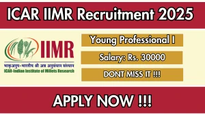 ICAR IIMR Young Professional I Recruitment 2025 - Apply Offline for 04 Posts ICAR IIMR Young Professional I Recruitment 2025 - Apply Offline for 04 Posts