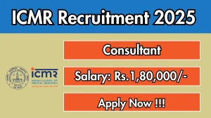ICMR Consultant Recruitment 2025 - Apply Offline