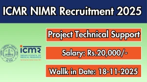 ICMR NIMR Project Technical Support II Recruitment 2025 – Walk in
