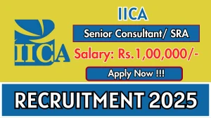 IICA Senior Consultant/ SRA Recruitment 2025 – Apply Offline