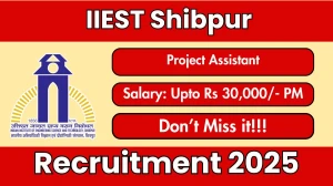 IIEST Shibpur Project Assistant Recruitment 2025 – Walk in