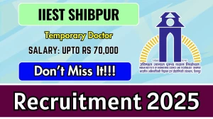 IIEST Shibpur Temporary Doctor Recruitment 2025 - Apply Online for 02 Posts