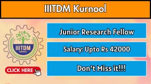 IIITDM Kurnool Junior Research Fellow Recruitment 2025 - Apply Offline