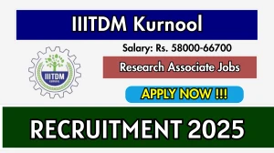 IIITDM Kurnool Research Associate Recruitment 2025 - Apply Online IIITDM Kurnool Research Associate Recruitment 2025 - Apply Online