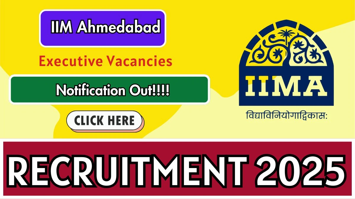 IIM Ahmedabad Executive Recruitment 2025 - Apply Online