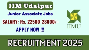 IIM Udaipur Junior Associate Recruitment 2025 - Apply Online IIM Udaipur Junior Associate Recruitment 2025 - Apply Online