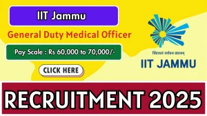 IIT Jammu General Duty Medical Officer Recruitment 2025 - Apply Online