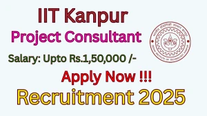 IIT Kanpur Project Consultant Recruitment 2025 - Apply Offline