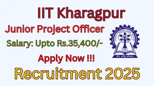 IIT Kharagpur Junior Project Officer Recruitment 2025 - Apply Online