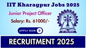 IIT Kharagpur Junior Project Officer Recruitment 2025 - Apply Online for 01 Posts IIT Kharagpur Junior Project Officer Recruitment 2025 - Apply Online for 01 Posts