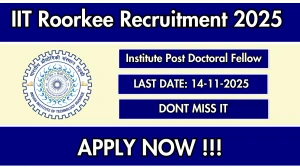 IIT Roorkee Institute Post Doctoral Fellow Recruitment 2025 - Apply Offline IIT Roorkee Institute Post Doctoral Fellow Recruitment 2025 - Apply Offline