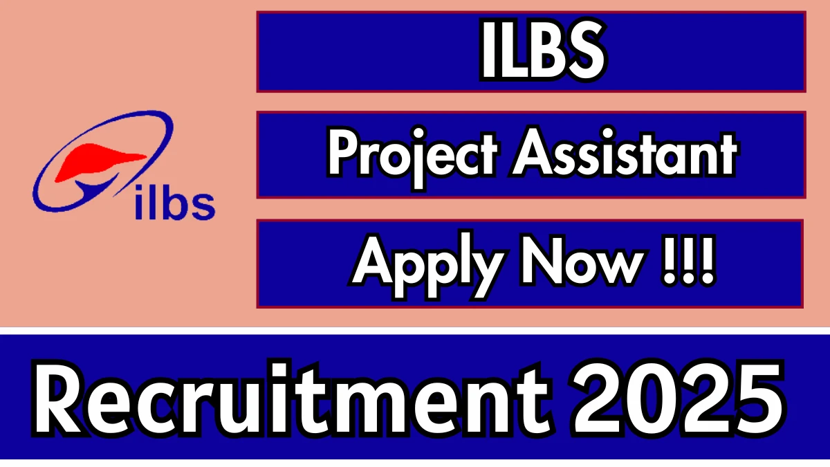 ILBS Project Assistant Recruitment 2025 - Apply Online