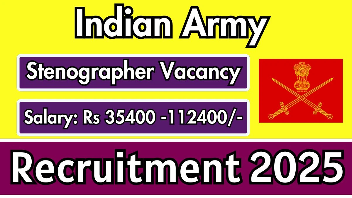 Indian Army South Western Command Stenographer Grade I Recruitment 2025 - Apply Offline for 6 Posts