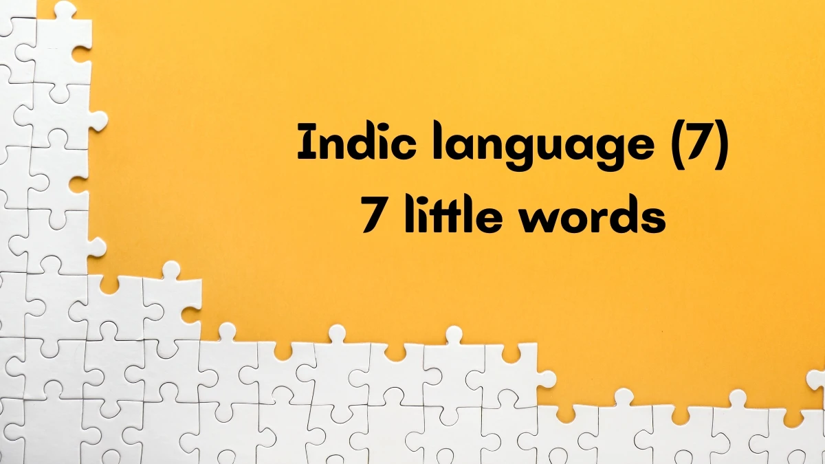 Indic language 7 Little Words 7 letters Answer