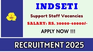INDSETI Support Staff Recruitment 2025 - Apply Offline INDSETI Support Staff Recruitment 2025 - Apply Offline