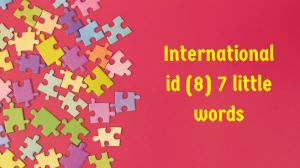 International id 7 Little Words 8 letters Answer