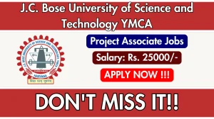 J.C. Bose University of Science and Technology YMCA Recruitment 2025 - Apply Online for 01 Project Associate Posts J.C. Bose University of Science and Technology YMCA Recruitment 2025 - Apply Online for 01 Project Associate Posts