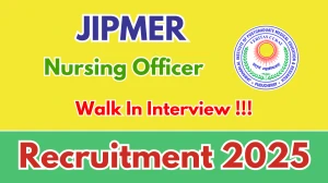 JIPMER Nursing Officer Recruitment 2025 – Walk in