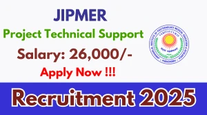JIPMER Project Technical Support II Recruitment 2025 - Apply Online